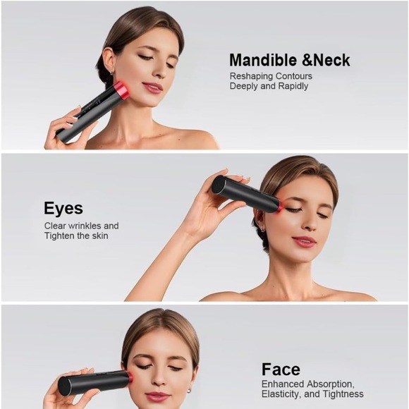 LED skin tightening device. 3-in-1 Microcurrent Facial Massager. - Picture 4 of 7
